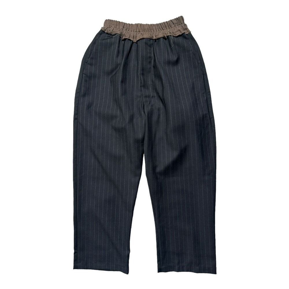 By Walid Pinstripe paneled trouser